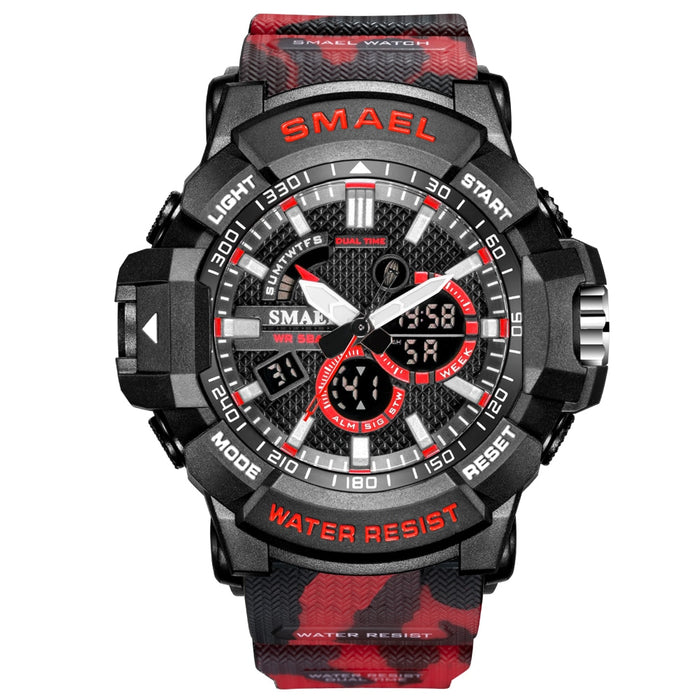 SKMEL 1809 Relojes para hombre Militar 50 m Reloj deportivo resistente al agua Camuflaje Stopwacth Reloj despertador LED para hombre 1809B relogio masculino Reloj para hombre