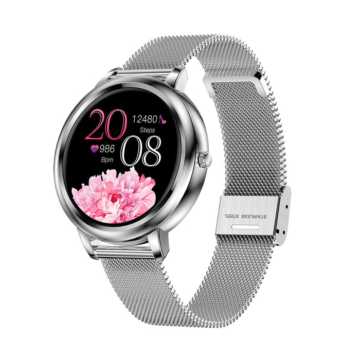 eThings New MK20 Smart Watch Full Touch Screen 39mm Diameter Women Smartwatch For Women And Girls Compatible With Android And Ios