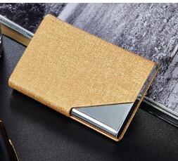 Itapkris Business ID Credit Card Holder For Women Men Fashion Brand Metal Aluminum Card Case PU Leather Porte Carte