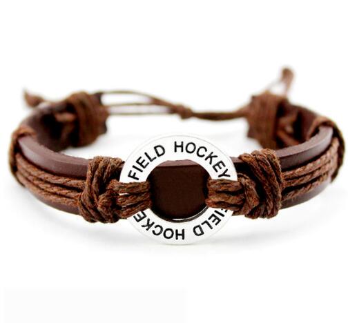 Basketball Football Soccer Softball Volleyball Leather Bracelets