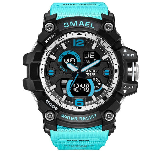 Reloj Digital SMAEL 1617B para hombre, relojes deportivos de cuarzo súper geniales para hombre, reloj de pulsera militar LED de marca de lujo para hombre xfcs