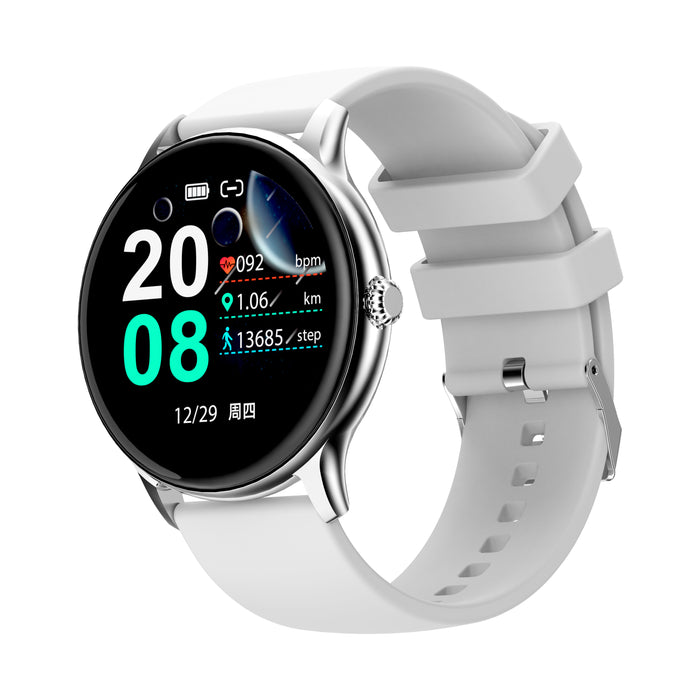 Nuevo Z12 LED HD pantalla redonda pulsera deportiva monitorización de la salud del ritmo cardíaco Bluetooth música teléfono inteligente reloj 