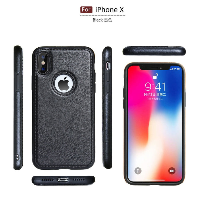 Funda de cuero PU delgada de lujo para iPhone XS Max XR Fundas de teléfono ultrafinas para iphone X 8 7 Plus 6 6s funda Coque Fundas Capa