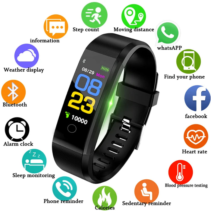 eThings  Smart Watch Men Women Heart Rate Monitor Blood Pressure Fitness Tracker Smartwatch Sport Watch