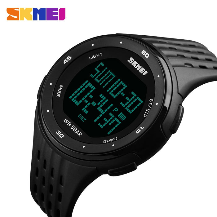 Reloj Digital SKMEI 1219 para hombre, pantalla LED, relojes de pulsera impermeables para hombre, cronógrafo, calendario, alarma, relojes deportivos, reloj Masculino 