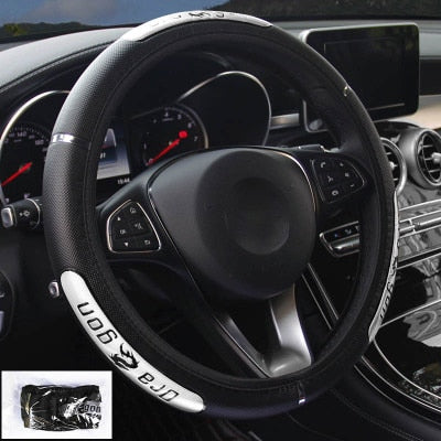 Car Steering Wheel Covers 100% Brand New Reflective Faux Leather  Elastic China Dragon Design Auto Steering Wheel Protector