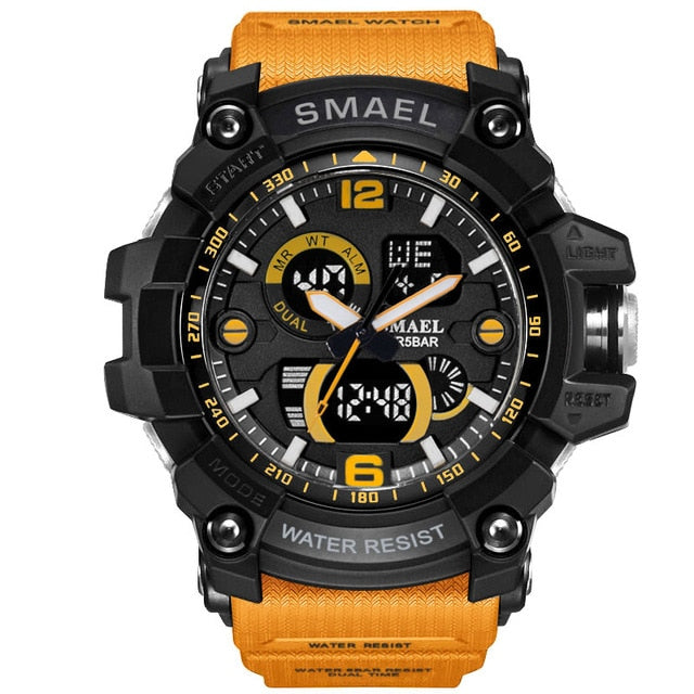 Reloj Digital SMAEL 1617B para hombre, relojes deportivos de cuarzo súper geniales para hombre, reloj de pulsera militar LED de marca de lujo para hombre xfcs