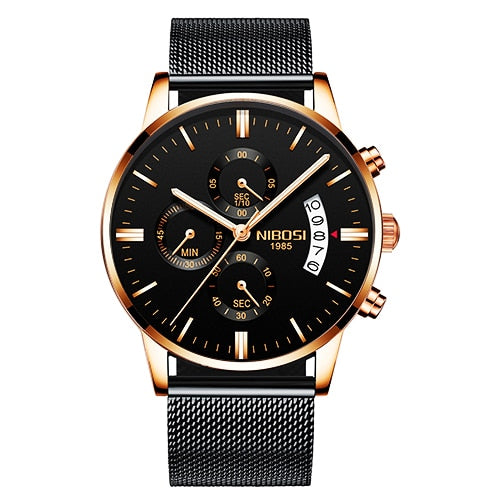 Relojes NIBOSI Relogio Masculino para hombre, relojes de lujo de marca famosa, reloj de vestir informal a la moda para hombre, relojes de pulsera militares de cuarzo Saat 