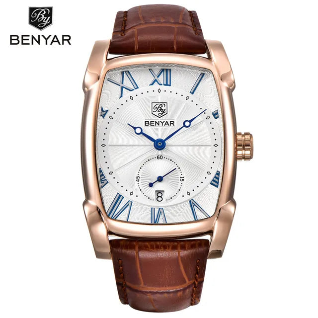 Reloj BENYAR de lujo para hombre con fecha 30m, reloj resistente al agua, relojes casuales para hombre, reloj deportivo de pulsera para hombre