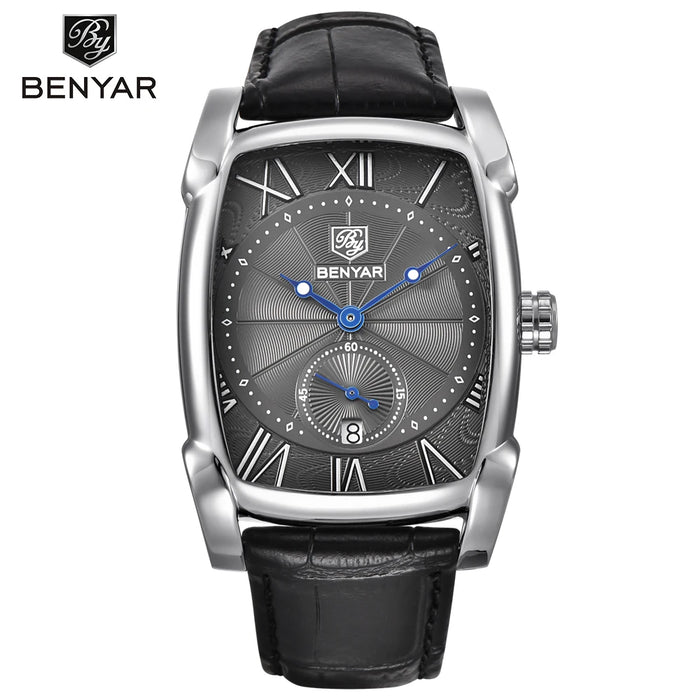 Reloj BENYAR de lujo para hombre con fecha 30m, reloj resistente al agua, relojes casuales para hombre, reloj deportivo de pulsera para hombre