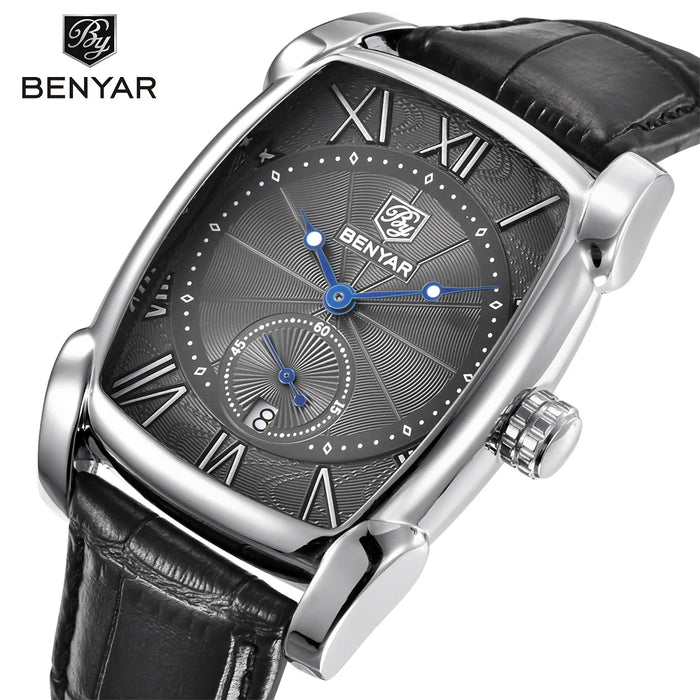 Reloj BENYAR de lujo para hombre con fecha 30m, reloj resistente al agua, relojes casuales para hombre, reloj deportivo de pulsera para hombre