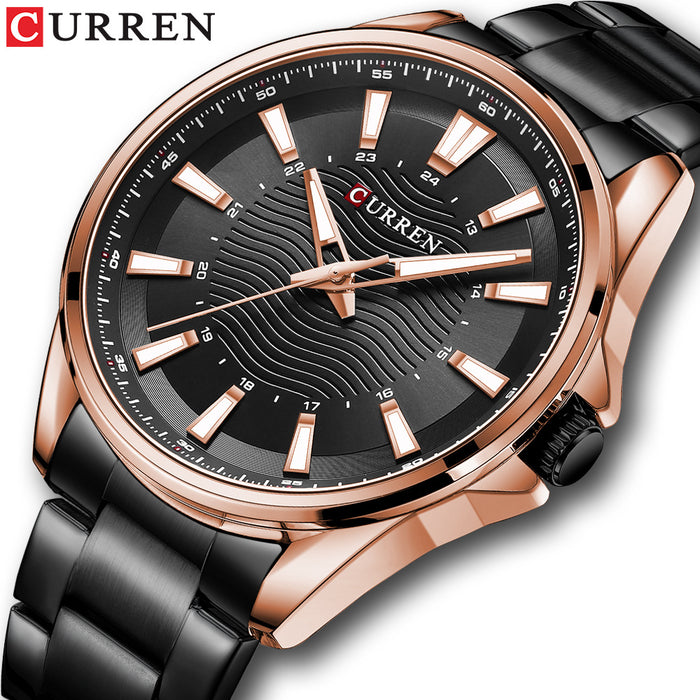 Reloj para Hombre Reloj de Negocios para Hombre Reloj con Correa de Acero Reloj de Cuarzo 