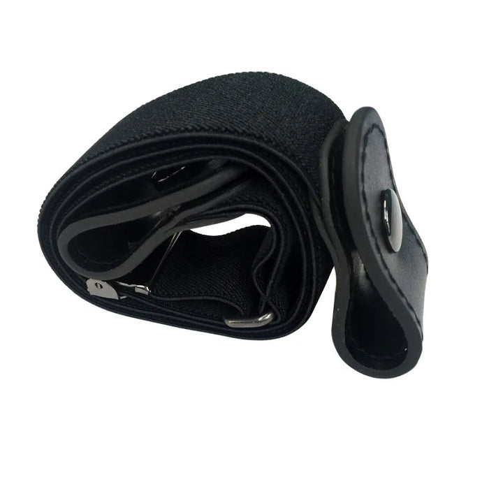 Buckle-free Stretch Belt Invisible Casual Elastic Waist Leather Belt