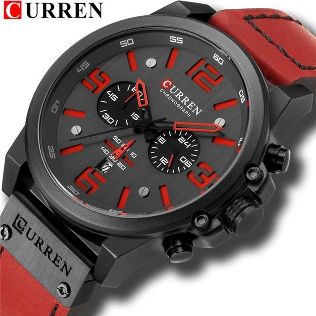 Relojes CURREN para hombre, reloj de pulsera deportivo resistente al agua de marca de lujo superior