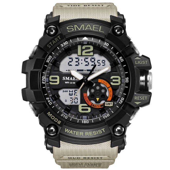 Reloj Digital SMAEL 1617B para hombre, relojes deportivos de cuarzo súper geniales para hombre, reloj de pulsera militar LED de marca de lujo para hombre xfcs