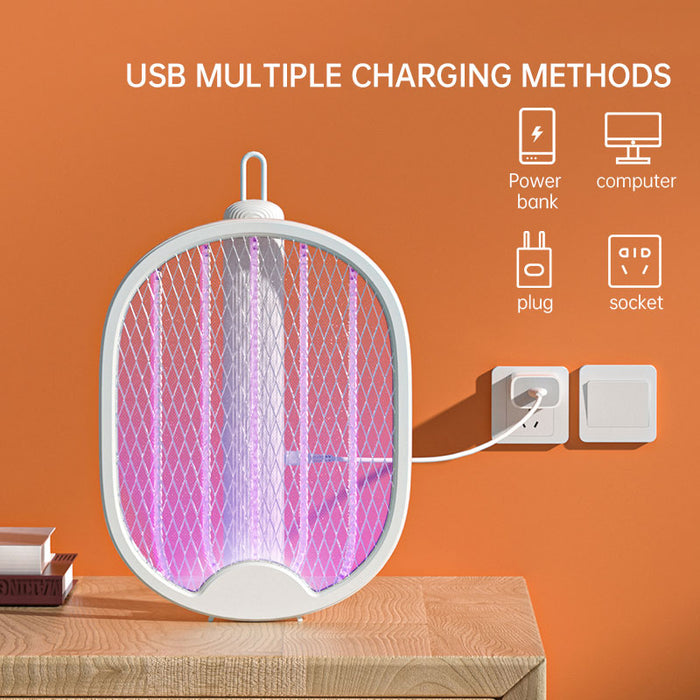 Matamosquitos eléctrico plegable, matamosquitos de doble propósito con descarga eléctrica, matamosquitos USB, lámpara para mosquitos