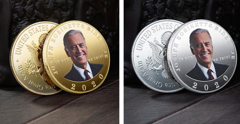 Moneda de Biden para las elecciones presidenciales de EE. UU. 