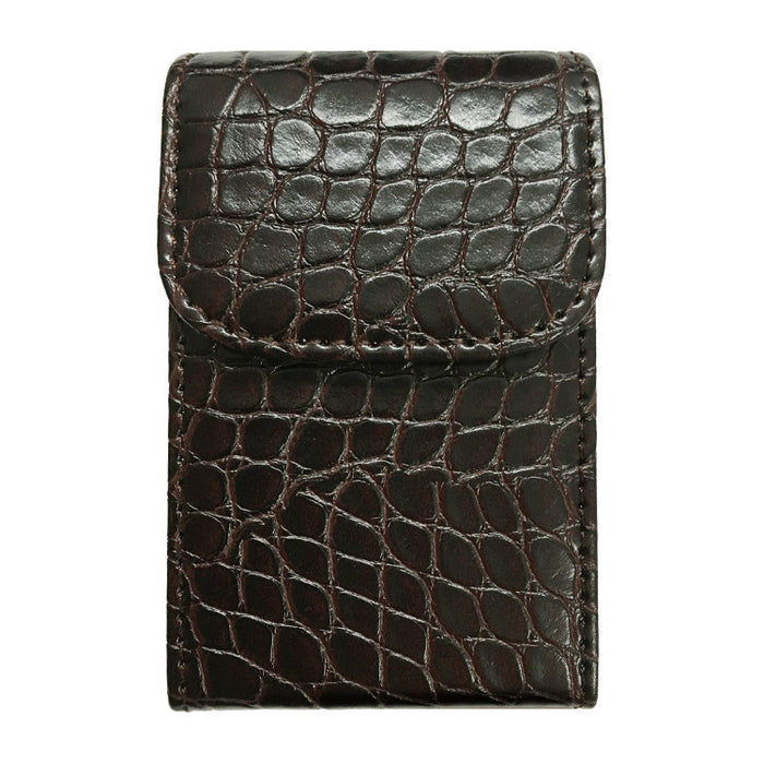 Convenient leather cigarette case wallet aluminium cigarette case