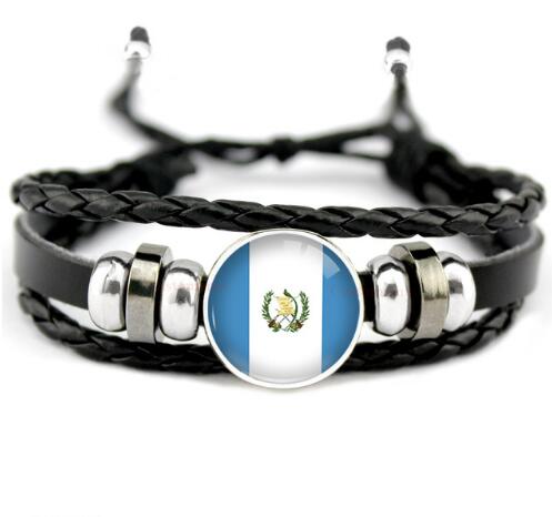 Country Flags Leather Bracelets