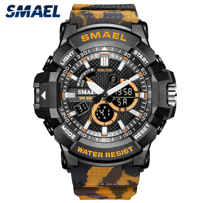 SKMEL 1809 Relojes para hombre Militar 50 m Reloj deportivo resistente al agua Camuflaje Stopwacth Reloj despertador LED para hombre 1809B relogio masculino Reloj para hombre