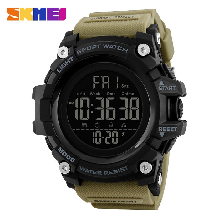 SKMEI 1384 Cronómetro de cuenta regresiva Reloj deportivo Relojes para hombre Reloj de pulsera de lujo para hombre Reloj LED electrónico digital resistente al agua