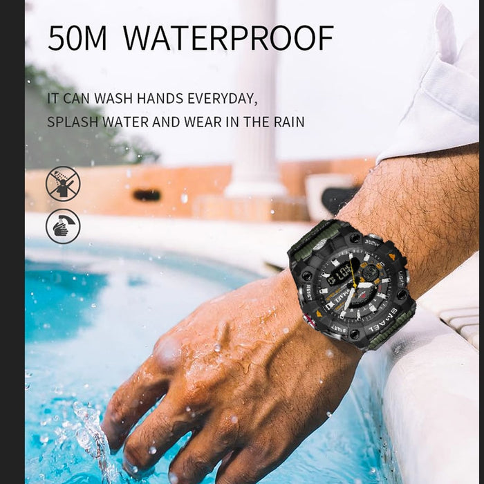 SMAEL 8040 Relojes militares Reloj deportivo para hombres Nuevo reloj de pulsera resistente al agua 50 M Cronómetro Alarma Luz LED Relojes digitales 8040 Reloj deportivo para hombres 