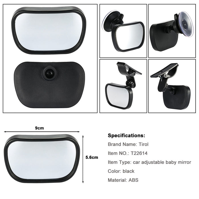 2 in 1 Mini Safety Car Back Seat Baby View Mirror Adjustable Baby Rear Convex Mirror Car Baby Kids Monitor