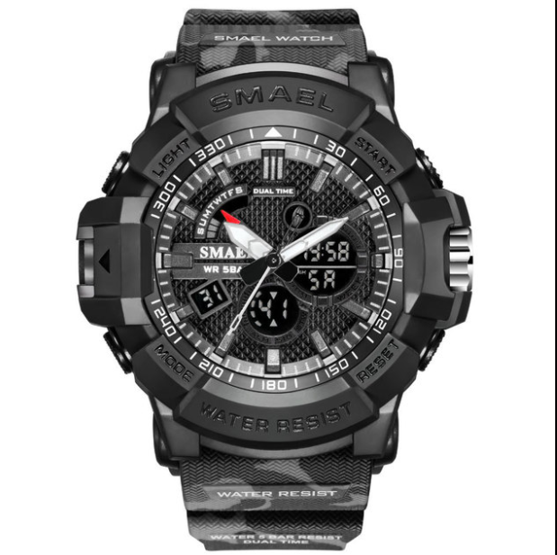 SKMEL 1809 Relojes para hombre Militar 50 m Reloj deportivo resistente al agua Camuflaje Stopwacth Reloj despertador LED para hombre 1809B relogio masculino Reloj para hombre