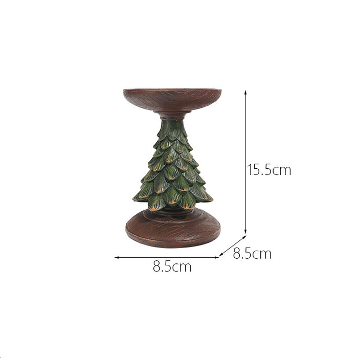 Christmas Atmosphere Decoration Decorations Christmas Tree Candle Stand Home Tabletop Room Decoration Resin Crafts