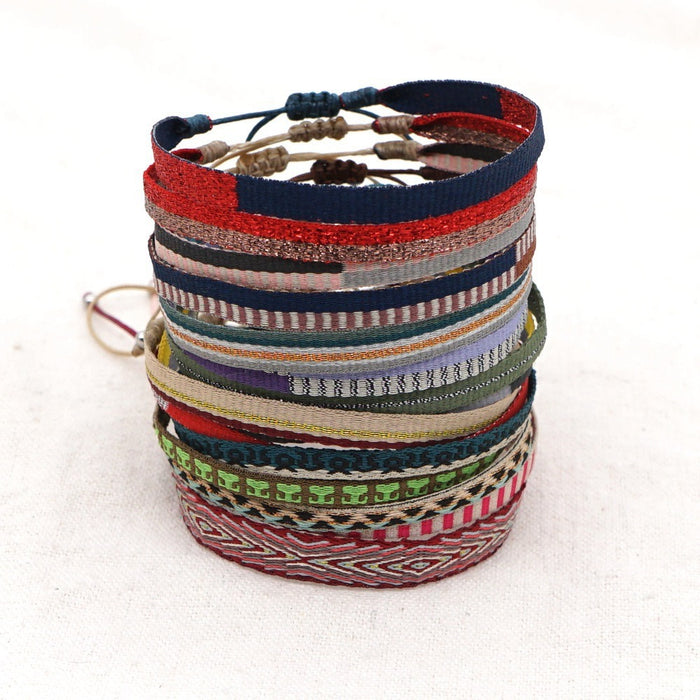 Bohemian style woven strap pure handmade woven bracelet