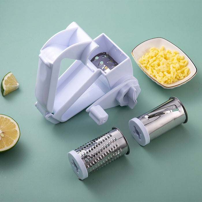 Handheld Mini Rotary Cheese Grater Shredder with Stainless Steel Drum for Grating Hard Nuts Kitchen Gadgets