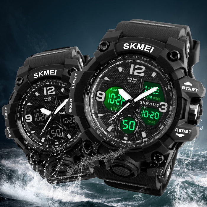 New Fashion Men Sports Watches SKMEI 1155B（2） Men Quartz Analog LED Digital Clock Man Military Waterproof Watch Relogio Masculino 1155B