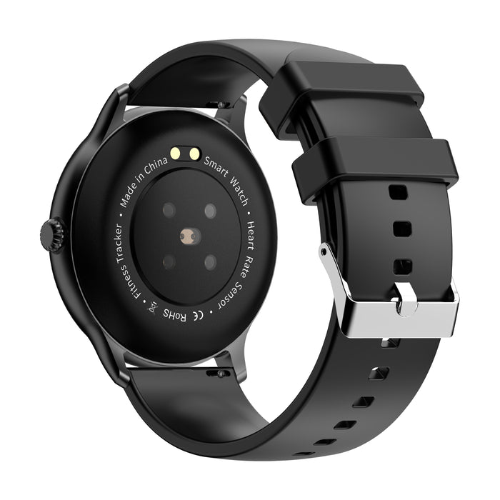 Nuevo Z12 LED HD pantalla redonda pulsera deportiva monitorización de la salud del ritmo cardíaco Bluetooth música teléfono inteligente reloj 