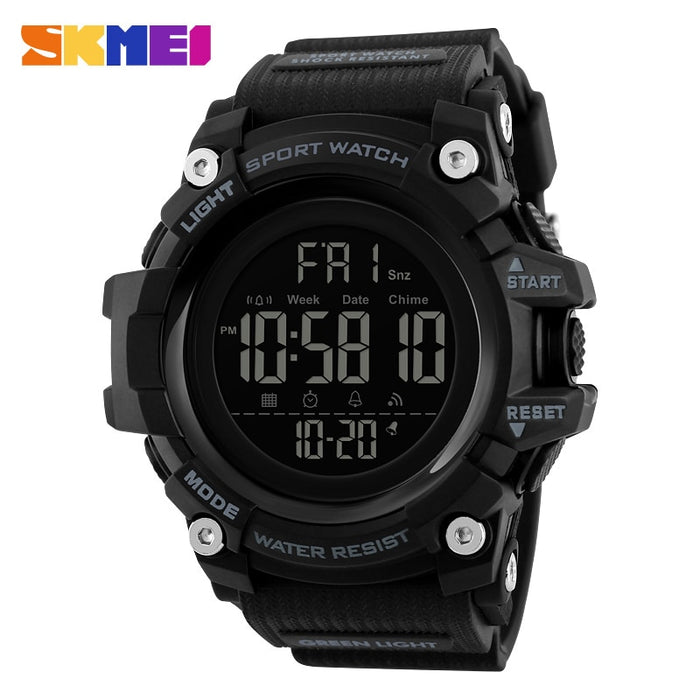 SKMEI 1384 Cronómetro de cuenta regresiva Reloj deportivo Relojes para hombre Reloj de pulsera de lujo para hombre Reloj LED electrónico digital resistente al agua