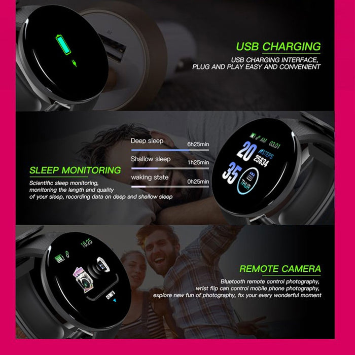 Reloj inteligente Bluetooth para hombre, reloj inteligente redondo con presión arterial, reloj para mujer, rastreador deportivo resistente al agua, WhatsApp para Android Ios 