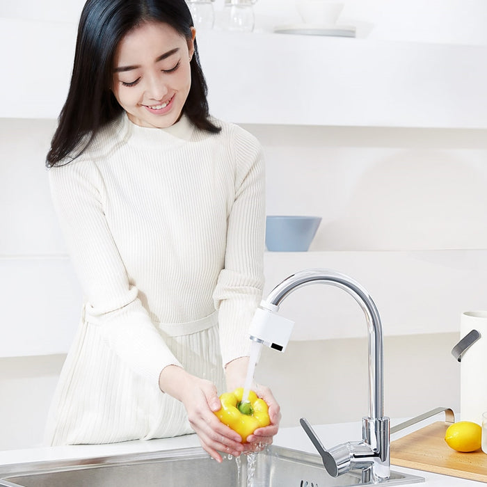 eThings Original Xiaomi Xiaoda grifo de ahorro de agua automático Sensor de grifo inteligente Dispositivo de ahorro de energía de agua infrarroja grifo de boquilla de cocina 