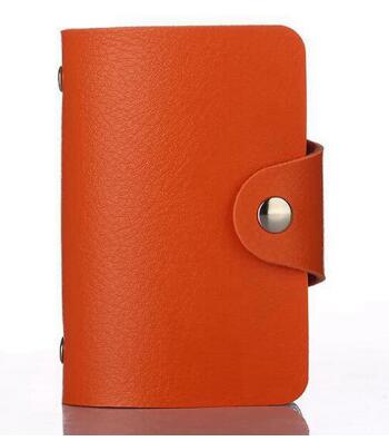 PU Leather Function 24 Bits Card Case Business Card Holder Men Women Credit Passport Card Bag ID Passport Card Wallet