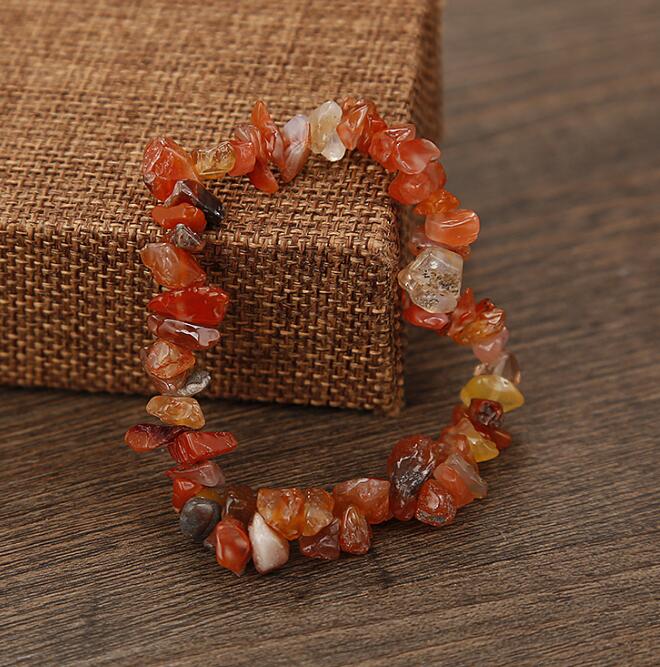 Irregular Crushed Stone Natural Stone Beaded Handmade Jewelry Natural Crystal Crushed Stone Bracelet