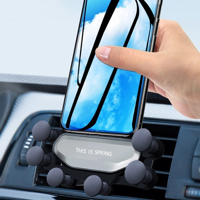 Un soporte Universal para teléfono de coche soporte GPS soporte de gravedad para teléfono en soporte de coche No magnético para iPhone X 8 soporte Xiaomi