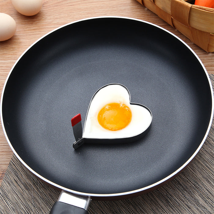 Stainless Steel Egg Cooker With Anti-Loose Clips Creative Heat-Proof Kitchen Gadgets Omelet Mold