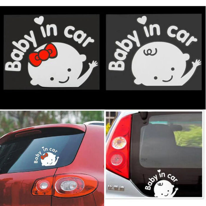 Pegatinas de dibujos animados 3D con diseño de coche para bebé en el coche, pegatina para calentar el coche, bebé a bordo, alta calidad, Dewtreetali