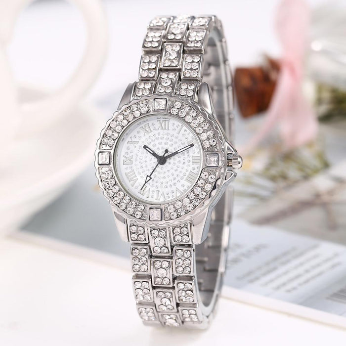 Correa de acero Gypsophila BS Net Red Watch DS Disi Ladies Diamond Watch para mujer 