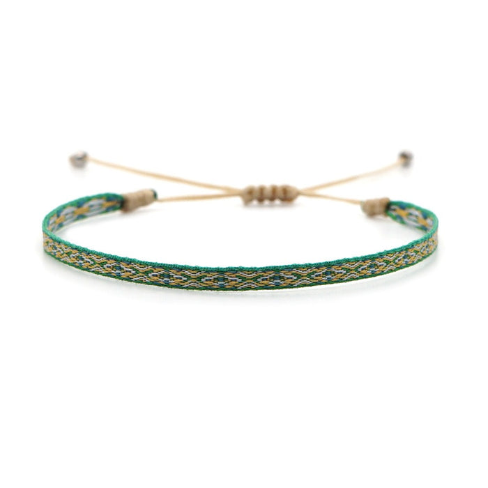 Bohemian style woven strap pure handmade woven bracelet