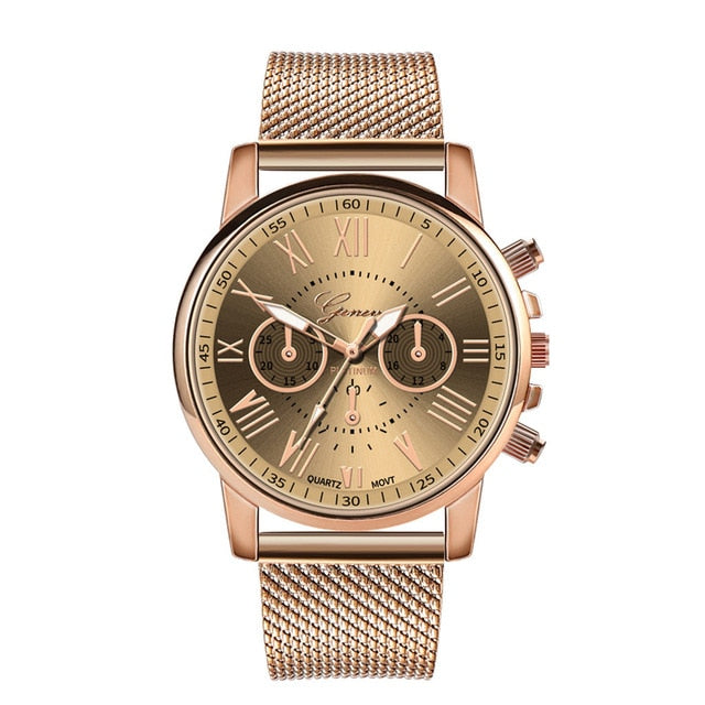 Relojes de mujer de lujo elegantes de cuarzo deportivos militares de acero inoxidable con esfera de cuero reloj de pulsera montre femme marca de lujo 2019 