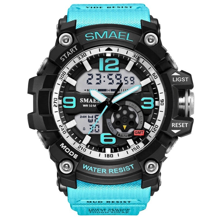 Reloj Digital SMAEL 1617B para hombre, relojes deportivos de cuarzo súper geniales para hombre, reloj de pulsera militar LED de marca de lujo para hombre xfcs