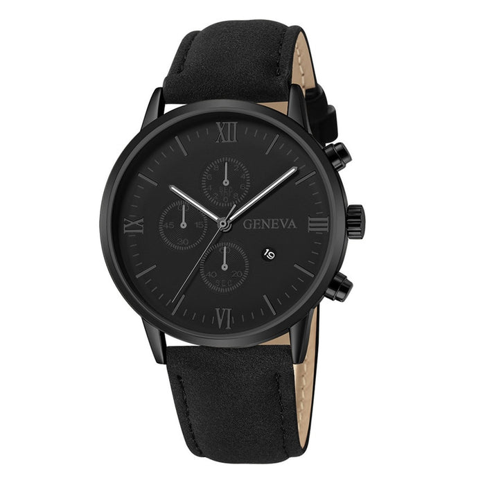 Reloj Masculino, relojes deportivos a la moda para hombre, caja de acero inoxidable, Reloj con correa de cuero, Reloj de pulsera de cuarzo para negocios, Reloj Homb 