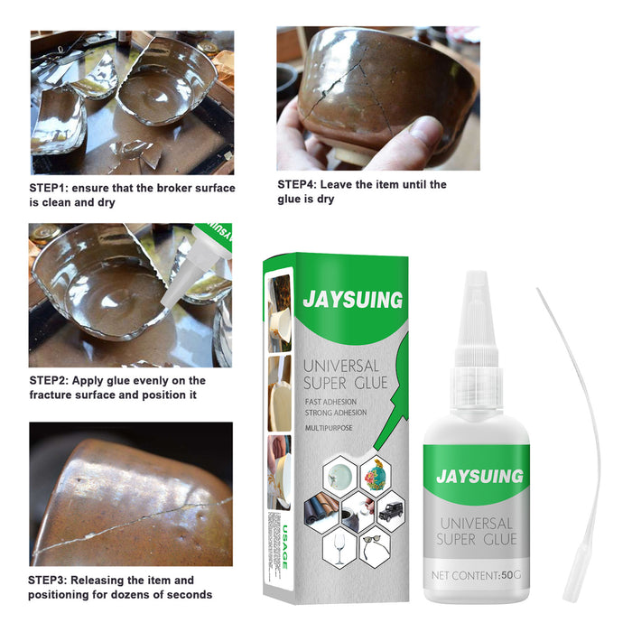 Jaysuing-pegamento adhesivo multifuncional para reparación de azulejos, cuero, madera, Manual, bricolaje, adhesivo de secado rápido