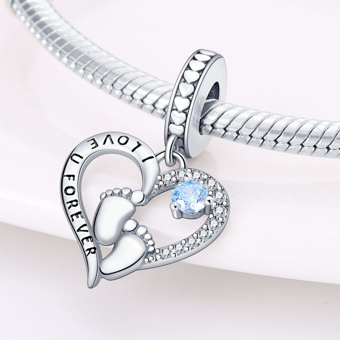 Mother's Day heart-shaped blessing pendant birthday gift DIY jewelry accessories