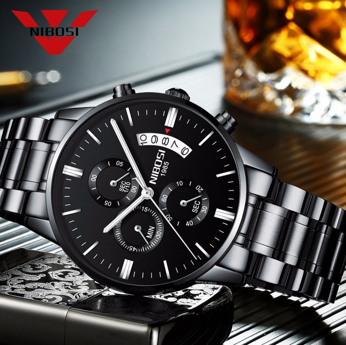 Relojes NIBOSI Relogio Masculino para hombre, relojes de lujo de marca famosa, reloj de vestir informal a la moda para hombre, relojes de pulsera militares de cuarzo Saat 