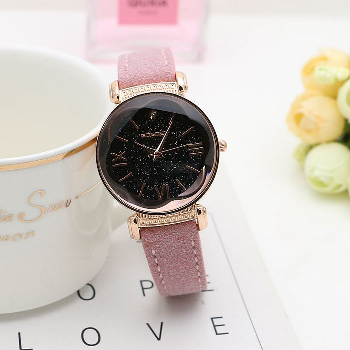 Gogoey Brand Rose Gold Leather Watches Women ladies casual dress quartz wristwatch reloj mujer go4417